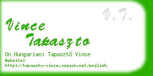 vince tapaszto business card